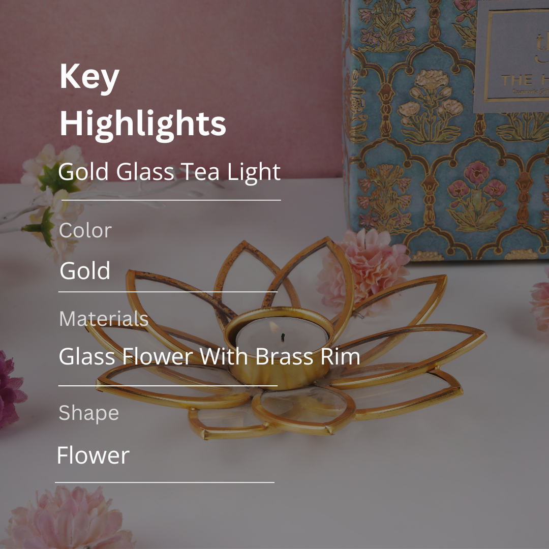 Gold Glass Tea Light