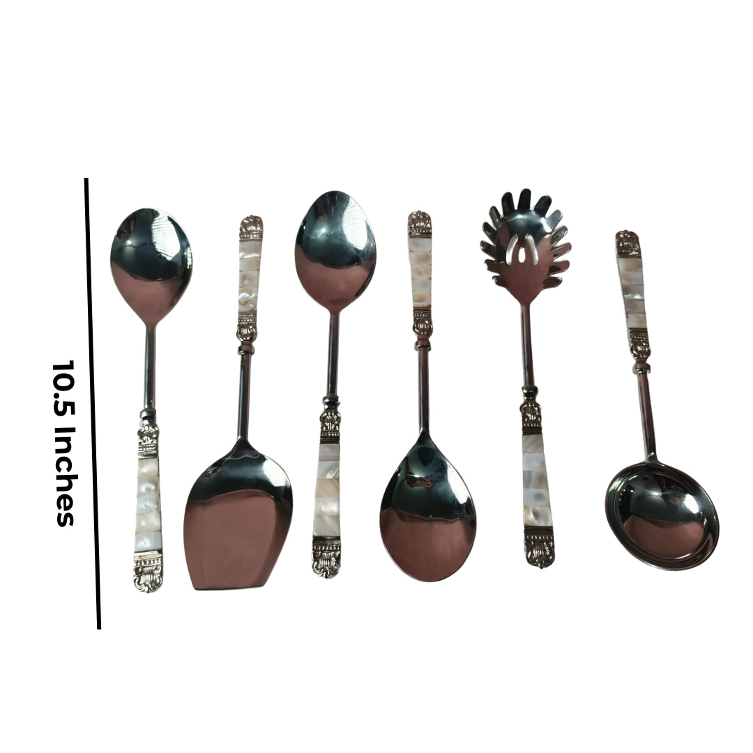 Serving Set - Flat White Mother Of Pearl set of 6