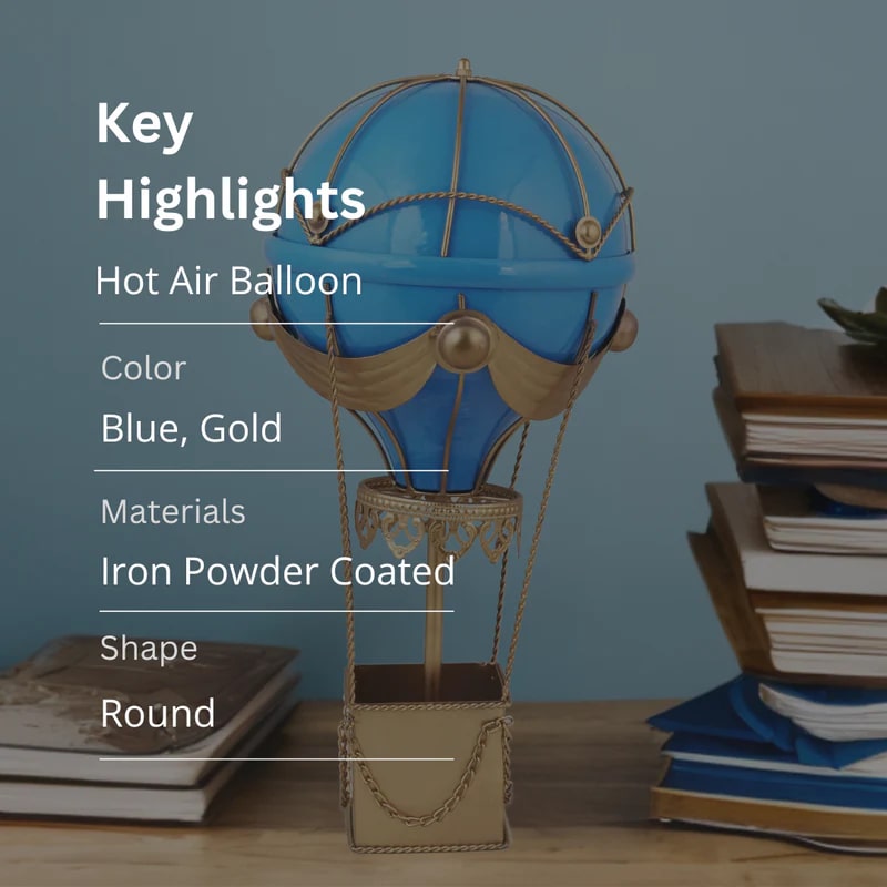 Hot Air Balloon Blue