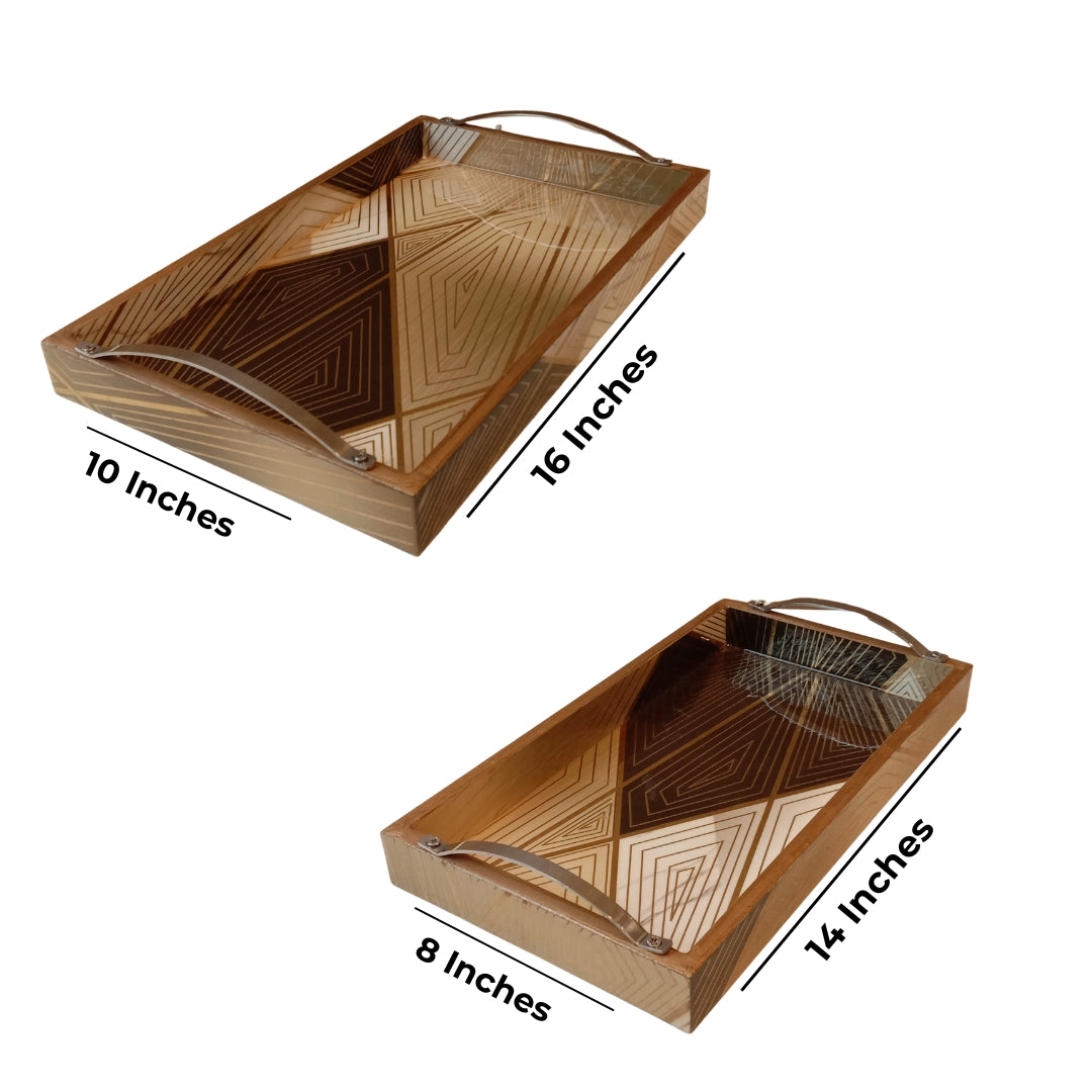 Rectangle - Triangle with steel handle set of 2