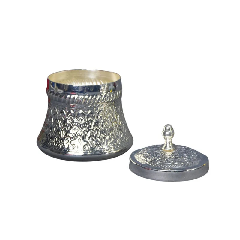 Brass Silver Plated Chitayi Jar