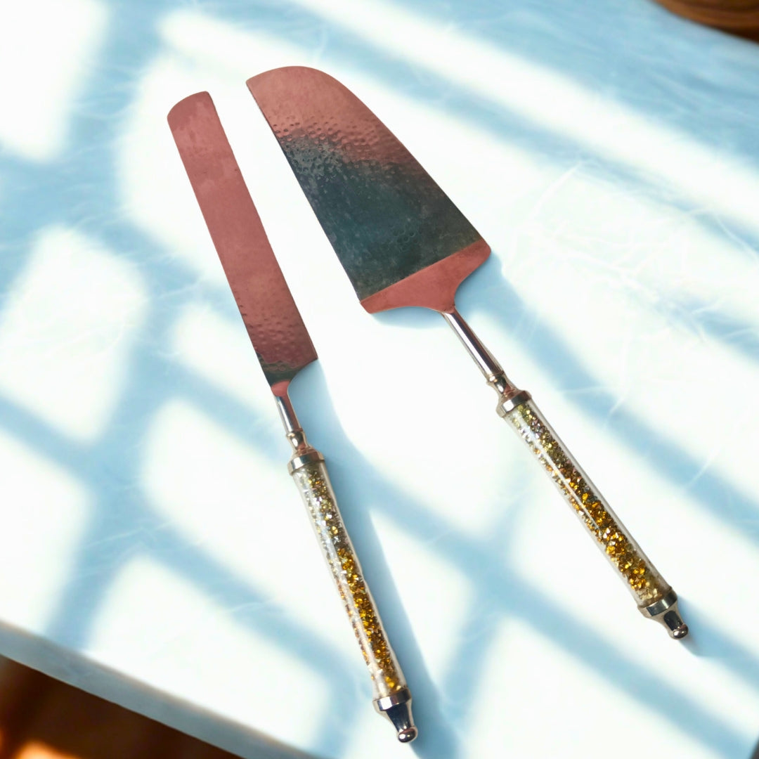 Gold & Silver Crystal Set Of 2