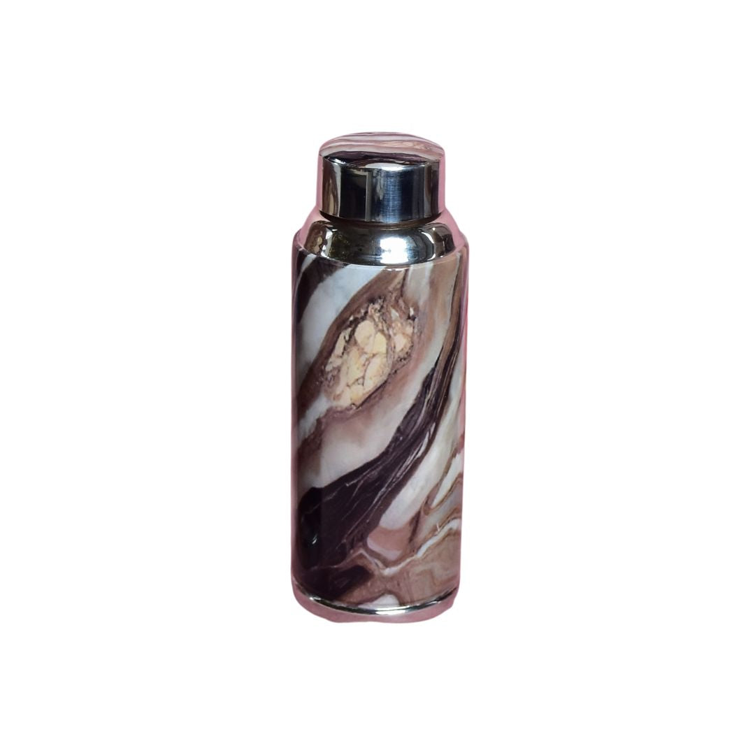 Brown Marble Copper Bottle Small - 500ml