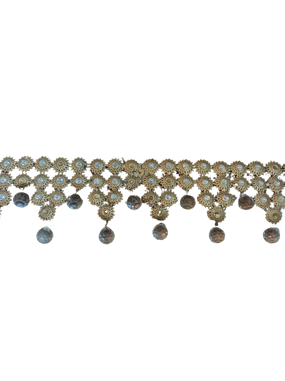 metal Diamond with crystal hanging toran