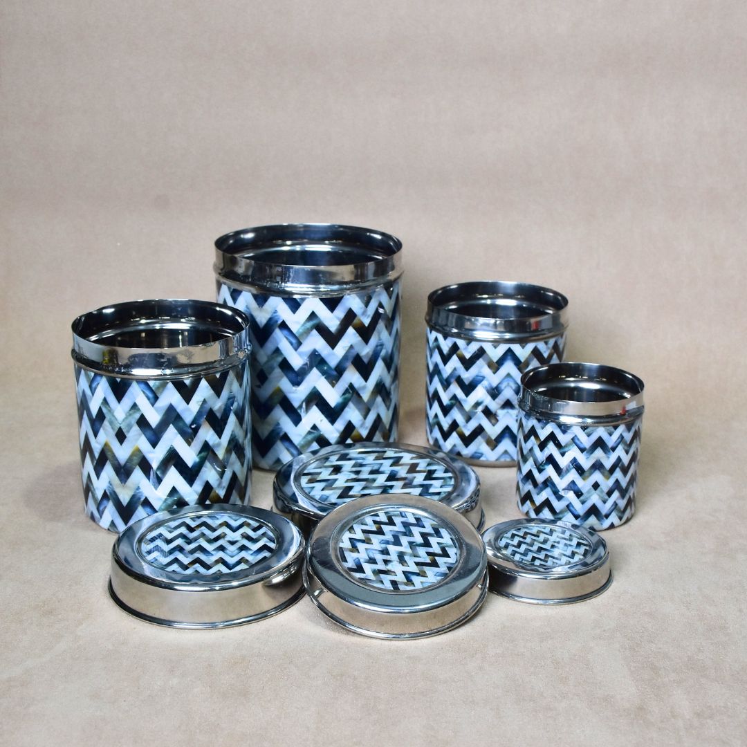 Zig Zag Jar Set Of 4