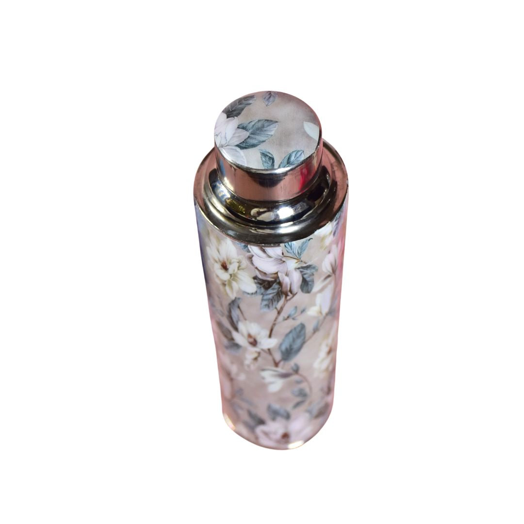 Grey Flower Copper Bottle Medium - 750ml