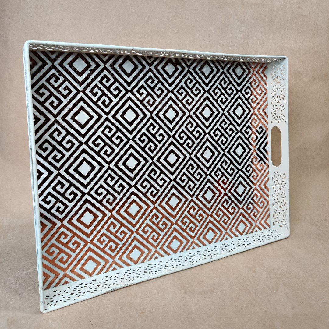 Single Tray - Large Copper & White