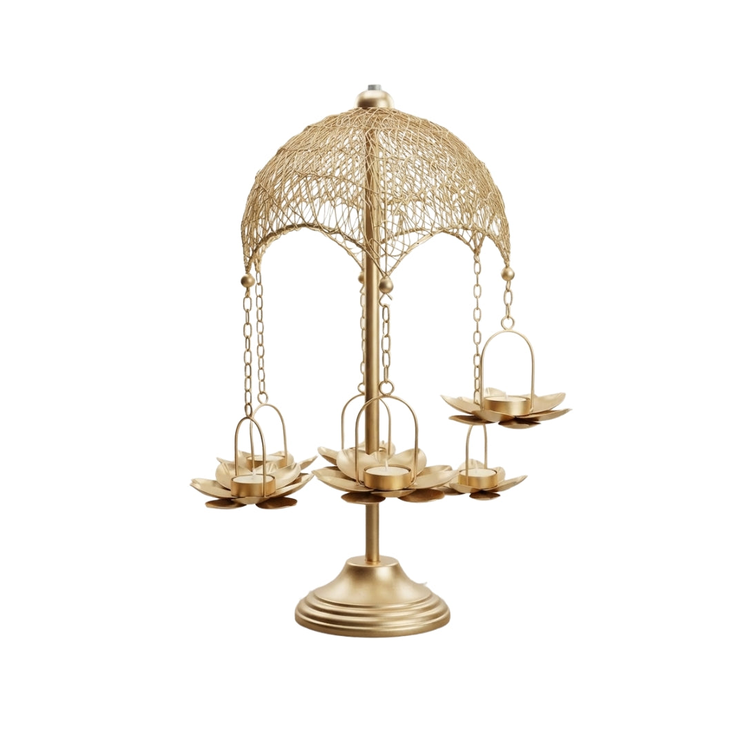 Metal tlight holder jhoomar Medium