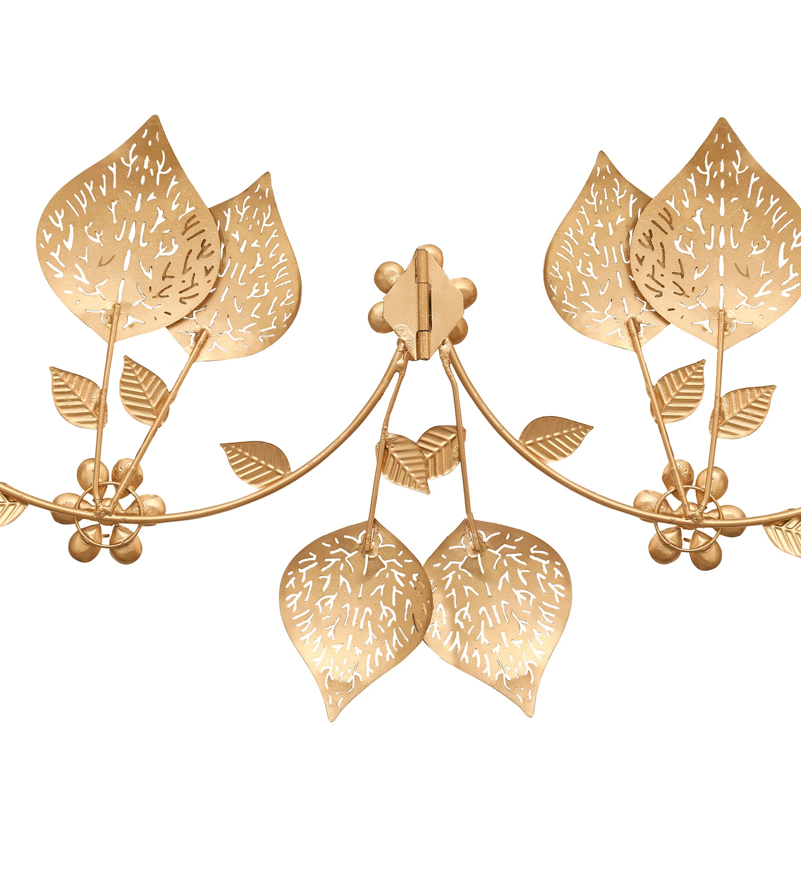 New Lehar Flower With Leaf Metal Toran