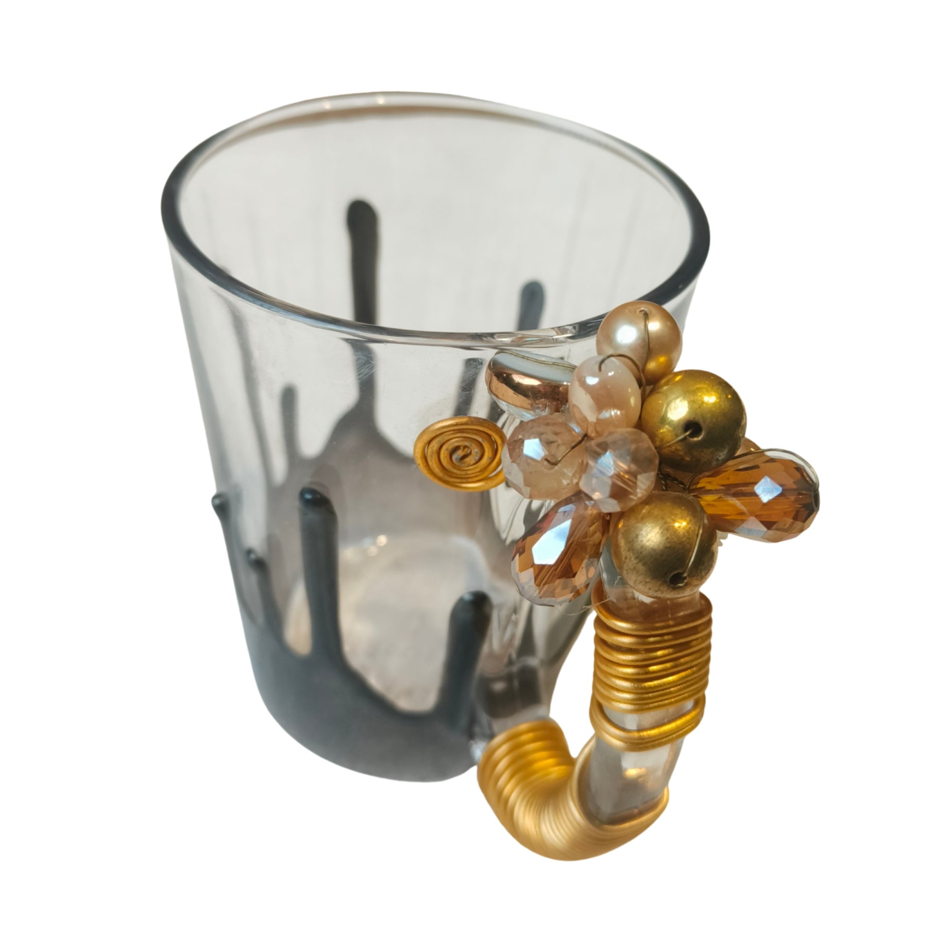 Grey Resin Coffee Filigree Cup