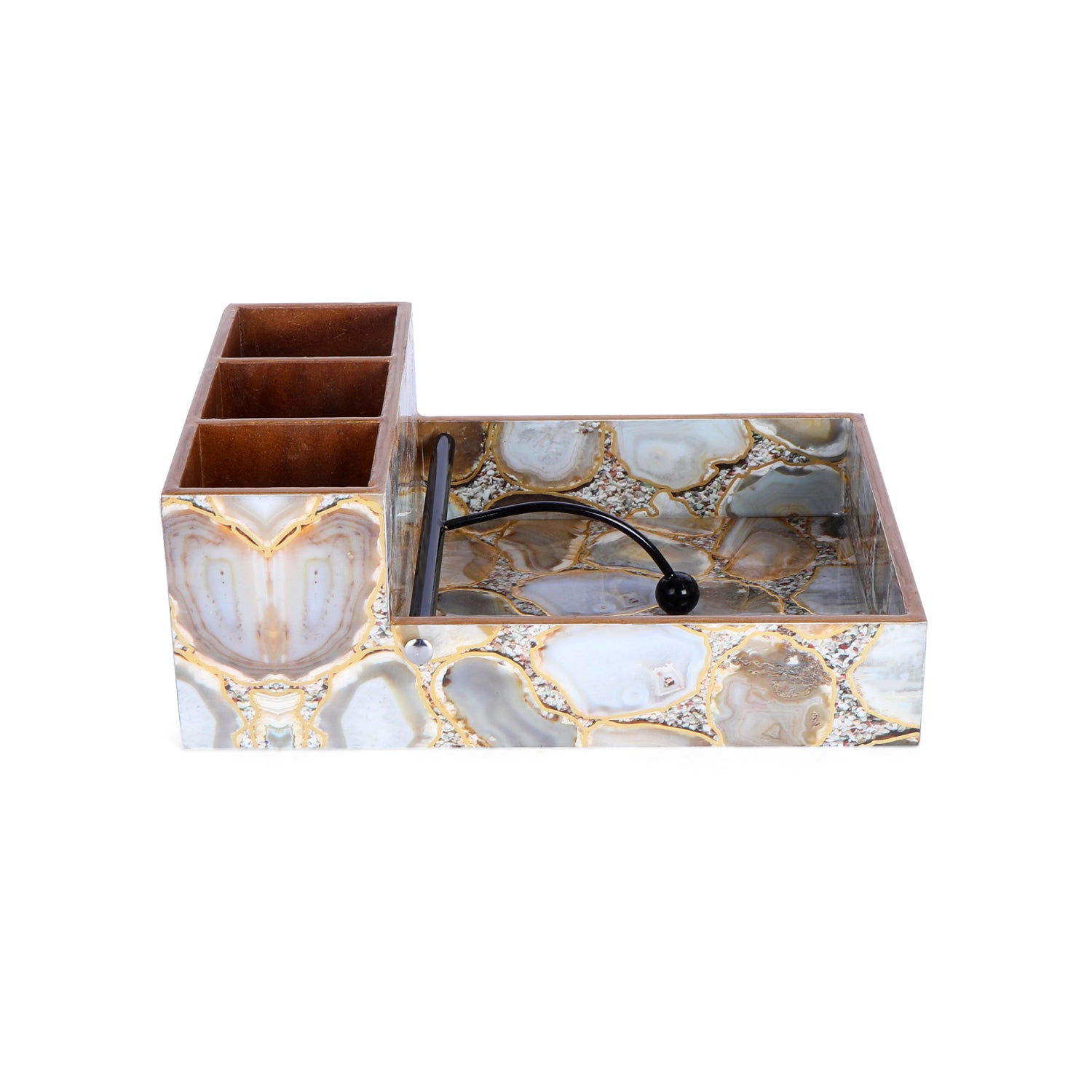 Large Cutlery Tissue Holder - Agate