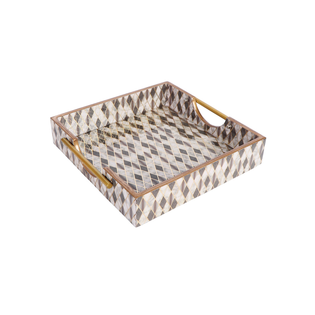 Square Tray Set Of 2 - Barfi