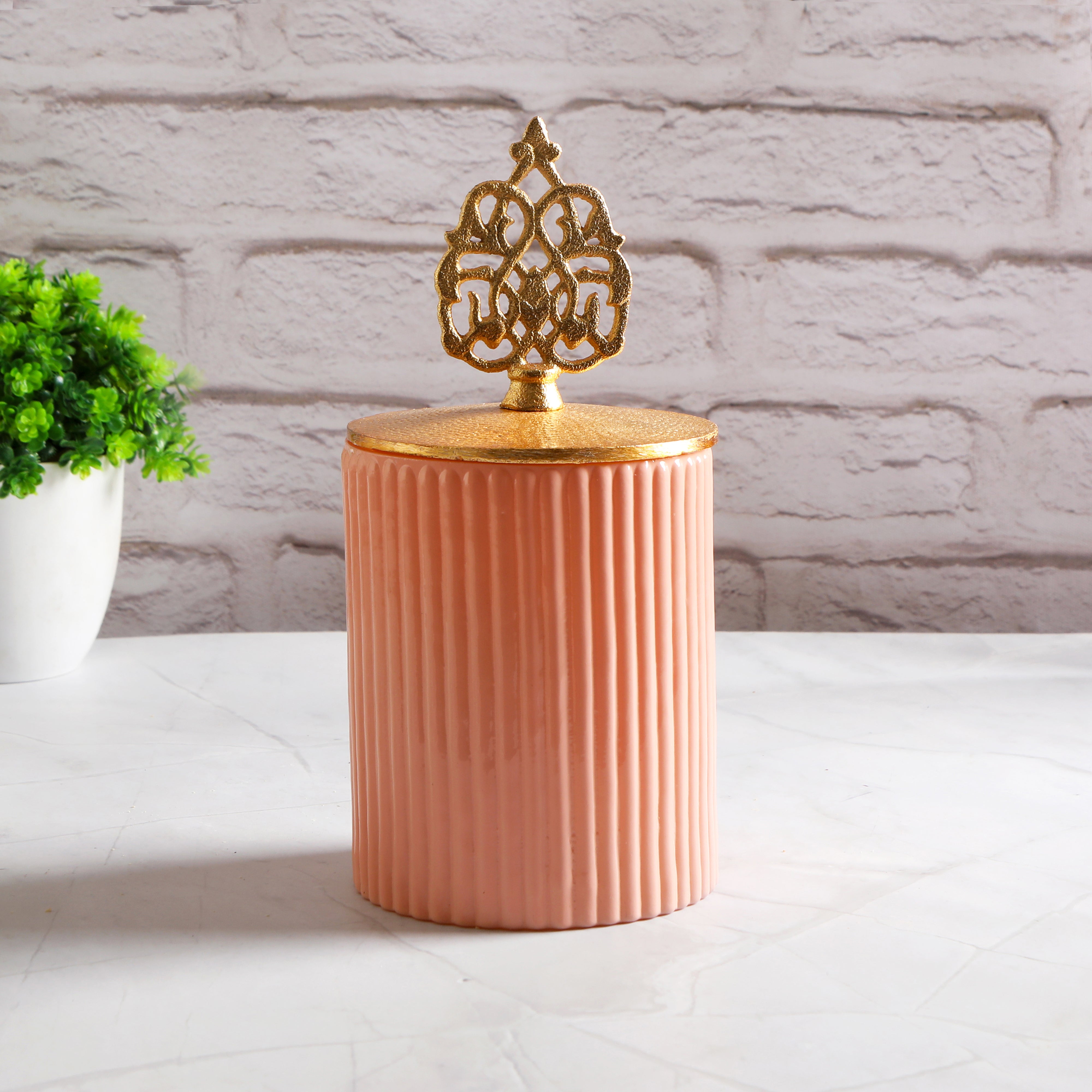 Glass Jar - Pink Lining Jar Single (Large) - The Home Co.