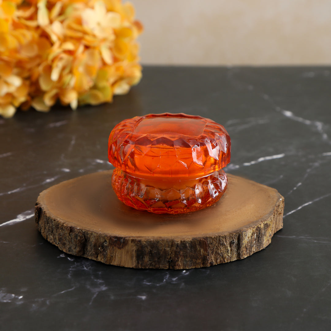 Candle Jar - Orange Candle Holder 1- The Home Co.