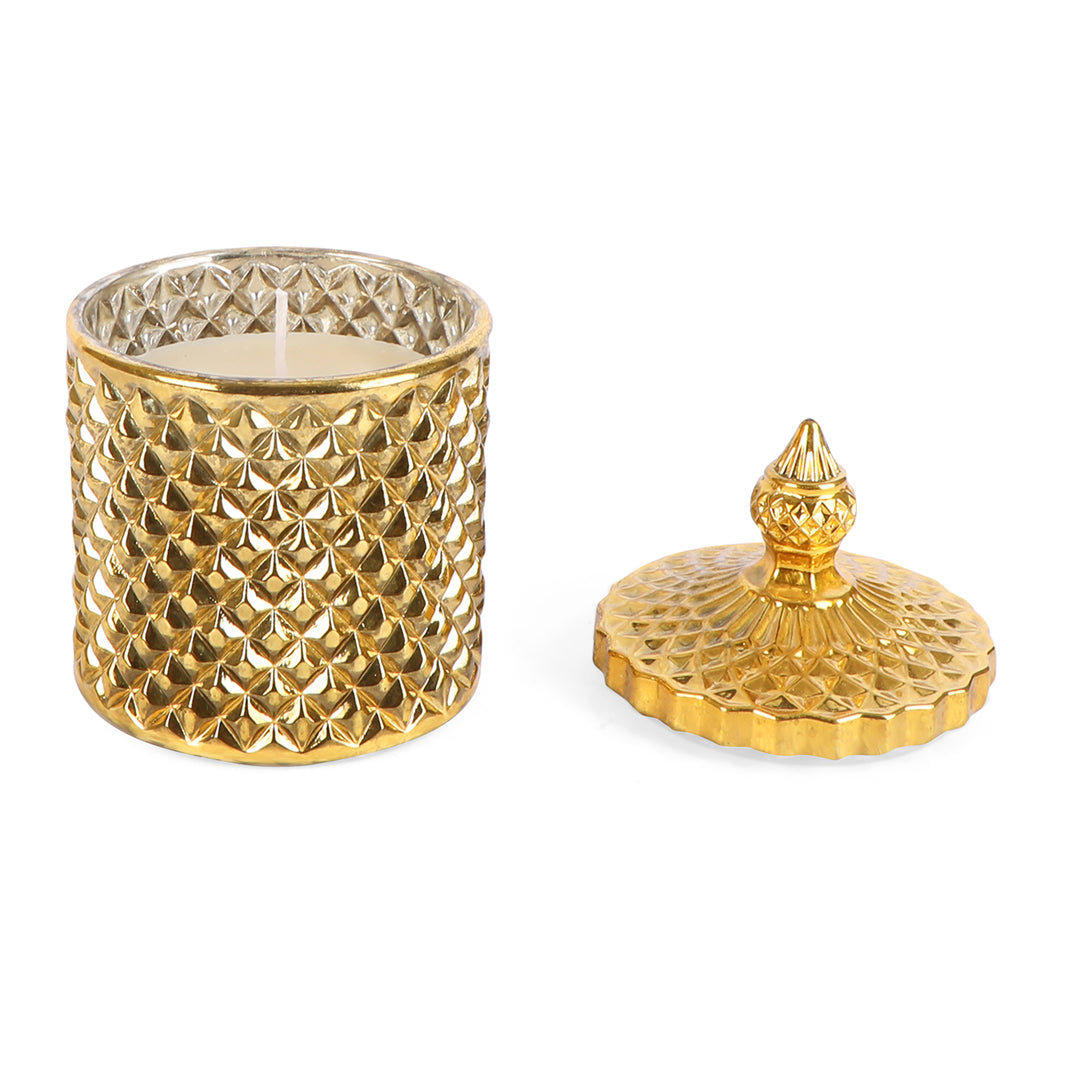 Candle Jar - Diamond Set of 2 Candle Holder 2- The Home Co.