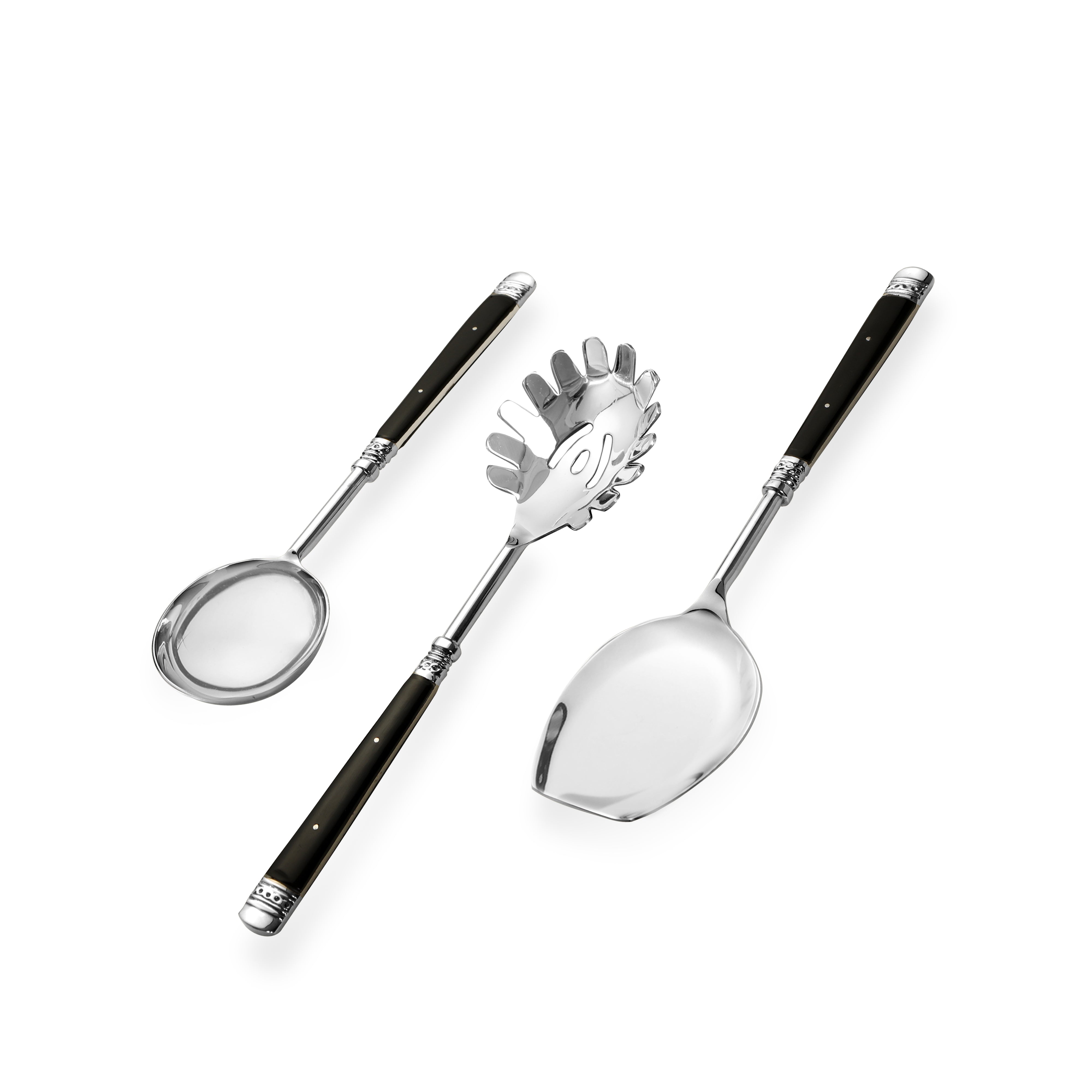 Serving Set of 6 - Black Flat Resin