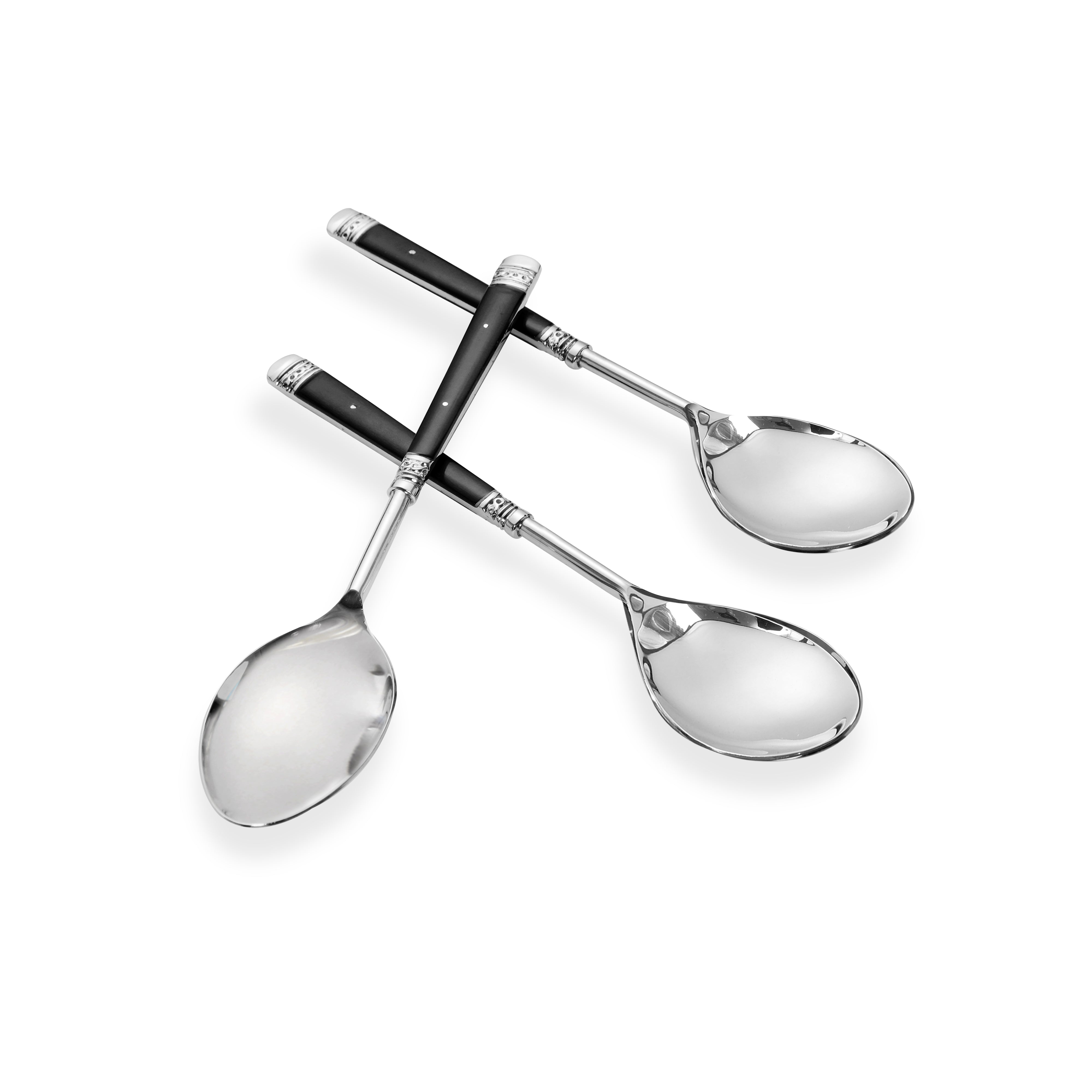 Serving Set of 6 - Black Flat Resin