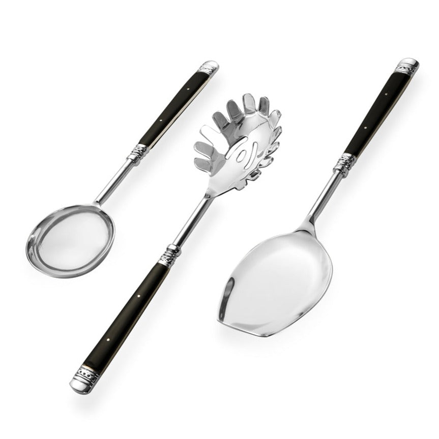 Serving Set of 6 - Black Flat Resin