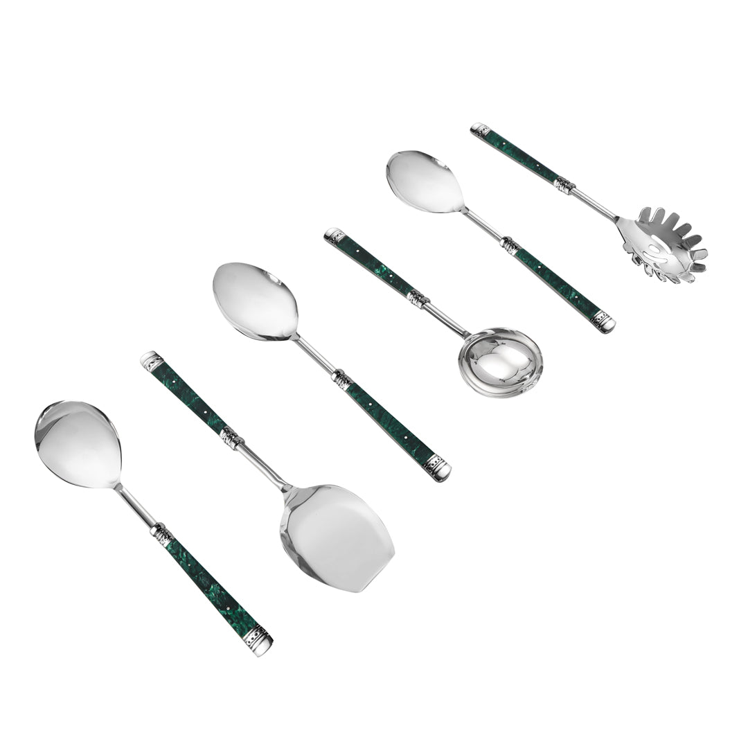 Serving Set - Green Flat Resin