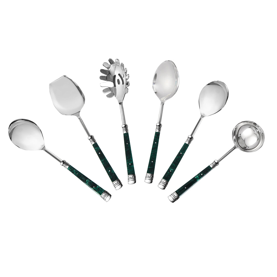 Serving Set - Green Flat Resin