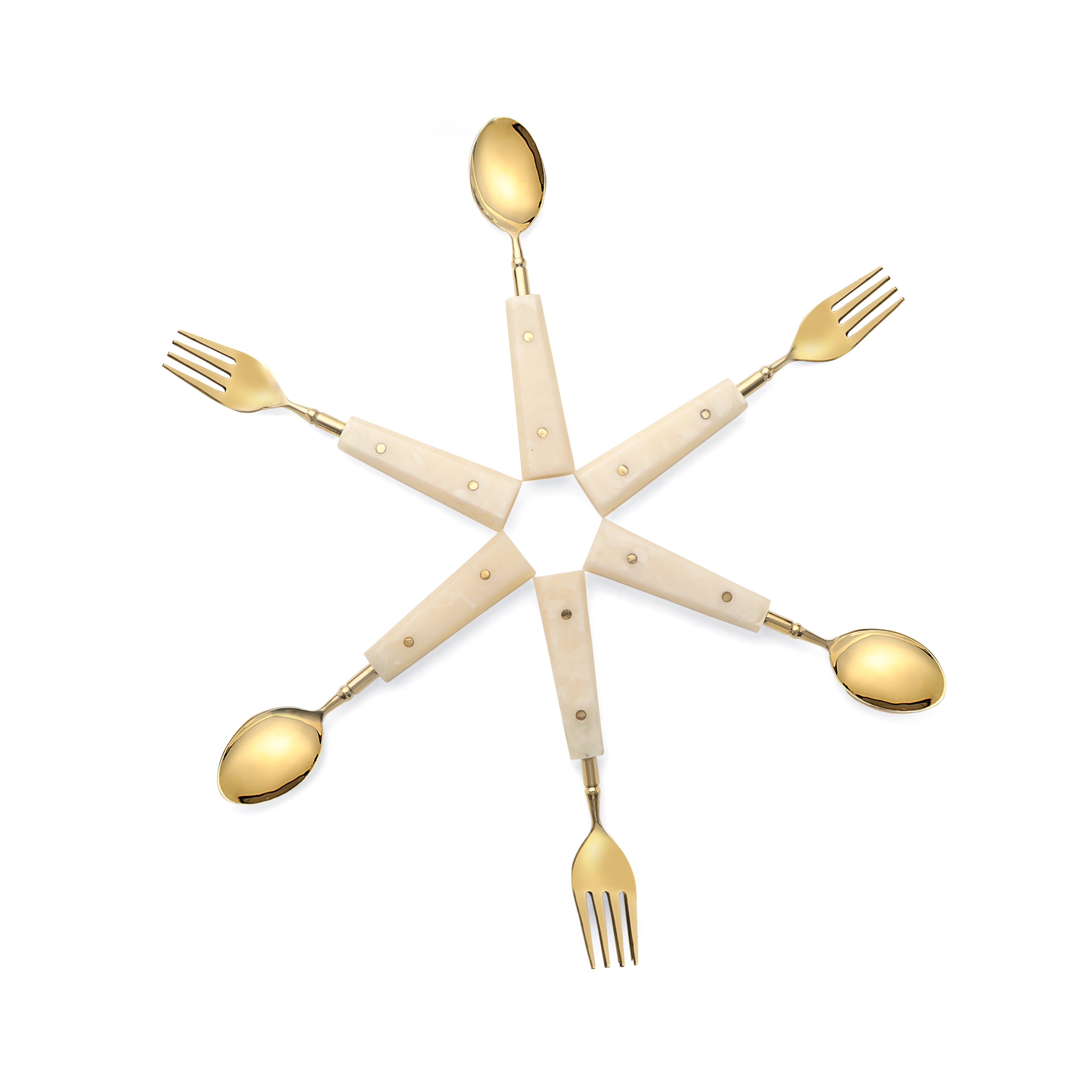 Cutlery Set of 12 - Ivory Resin