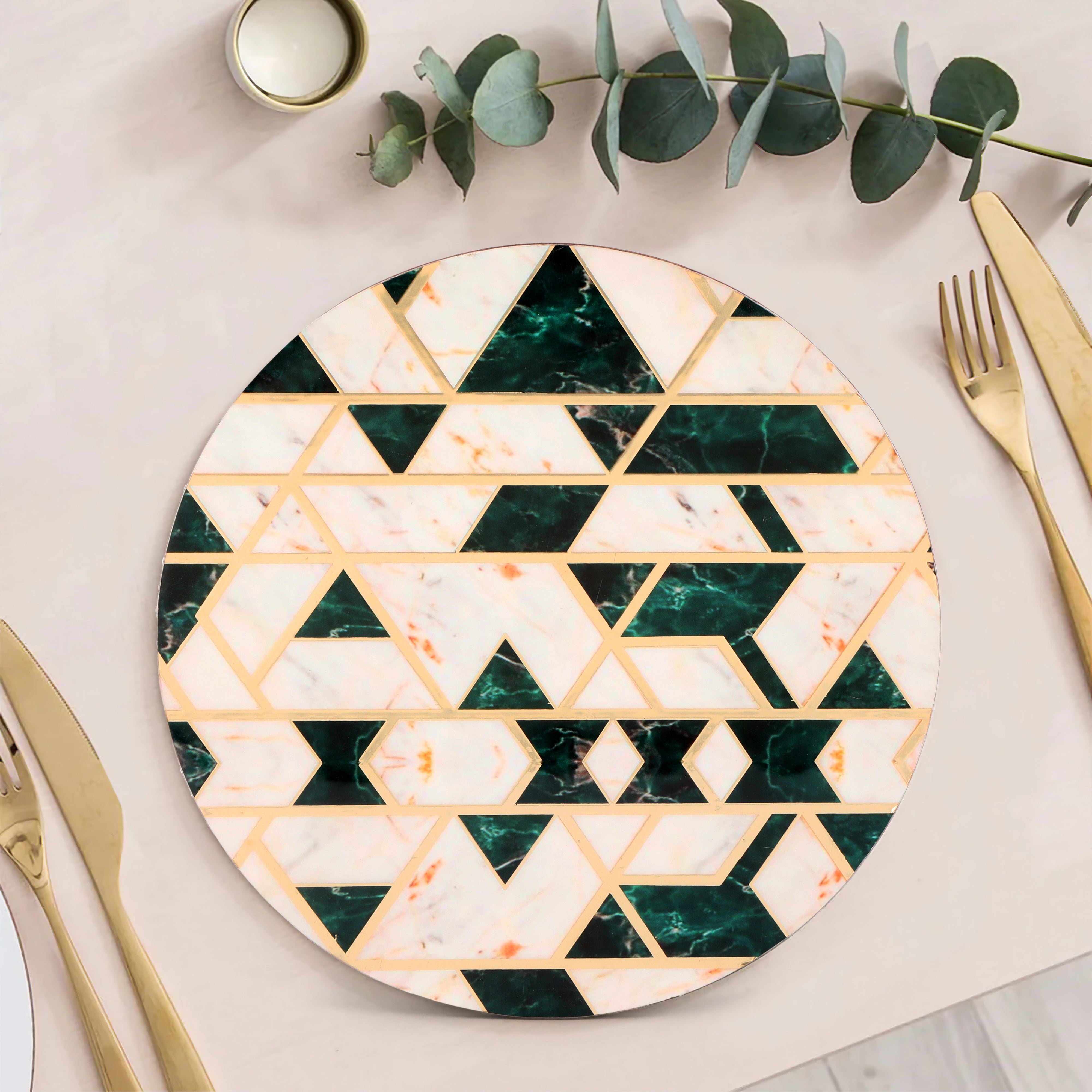 Trivet - Green - Round