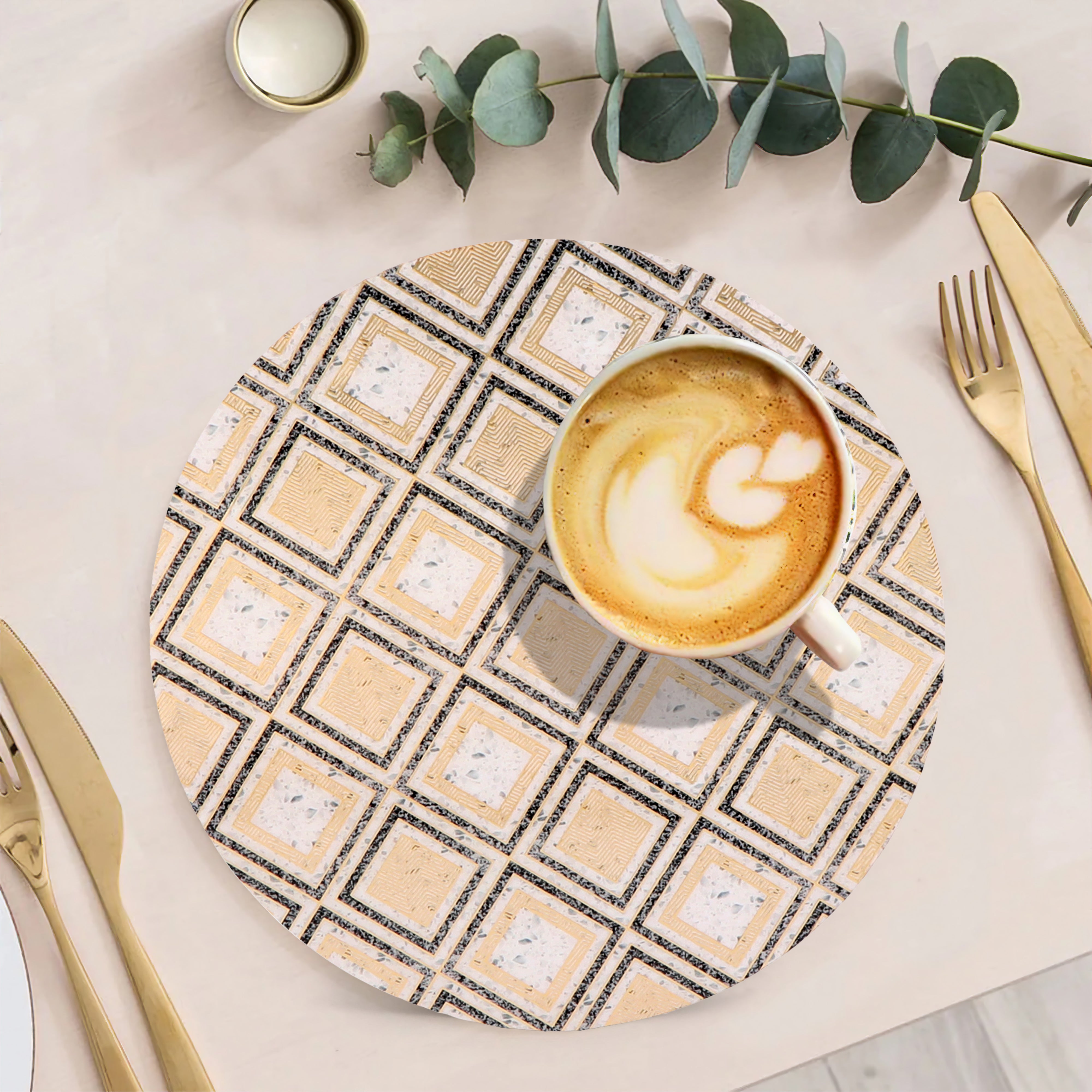 Trivet - Grey Diamond - Round