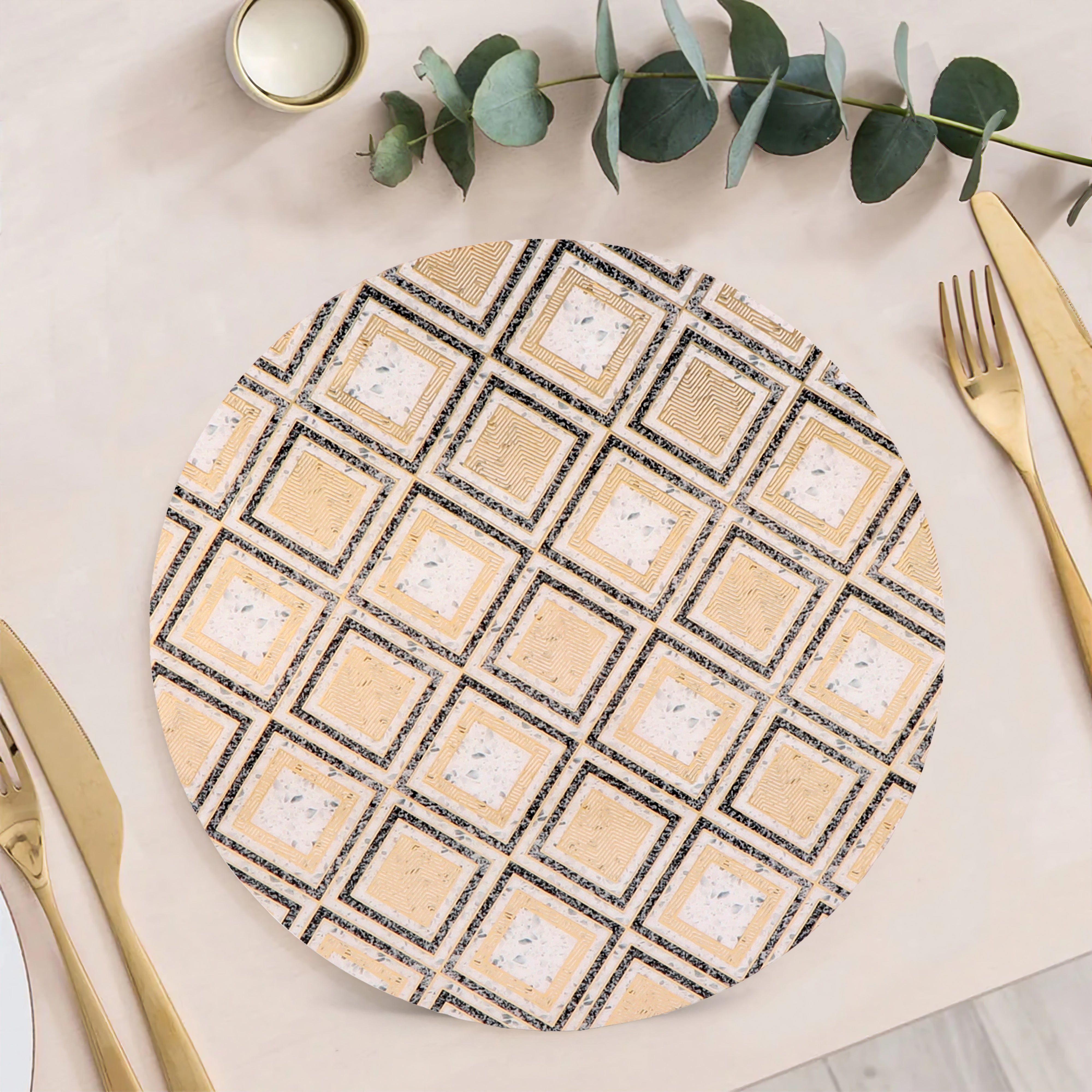 Trivet - Grey Diamond - Round