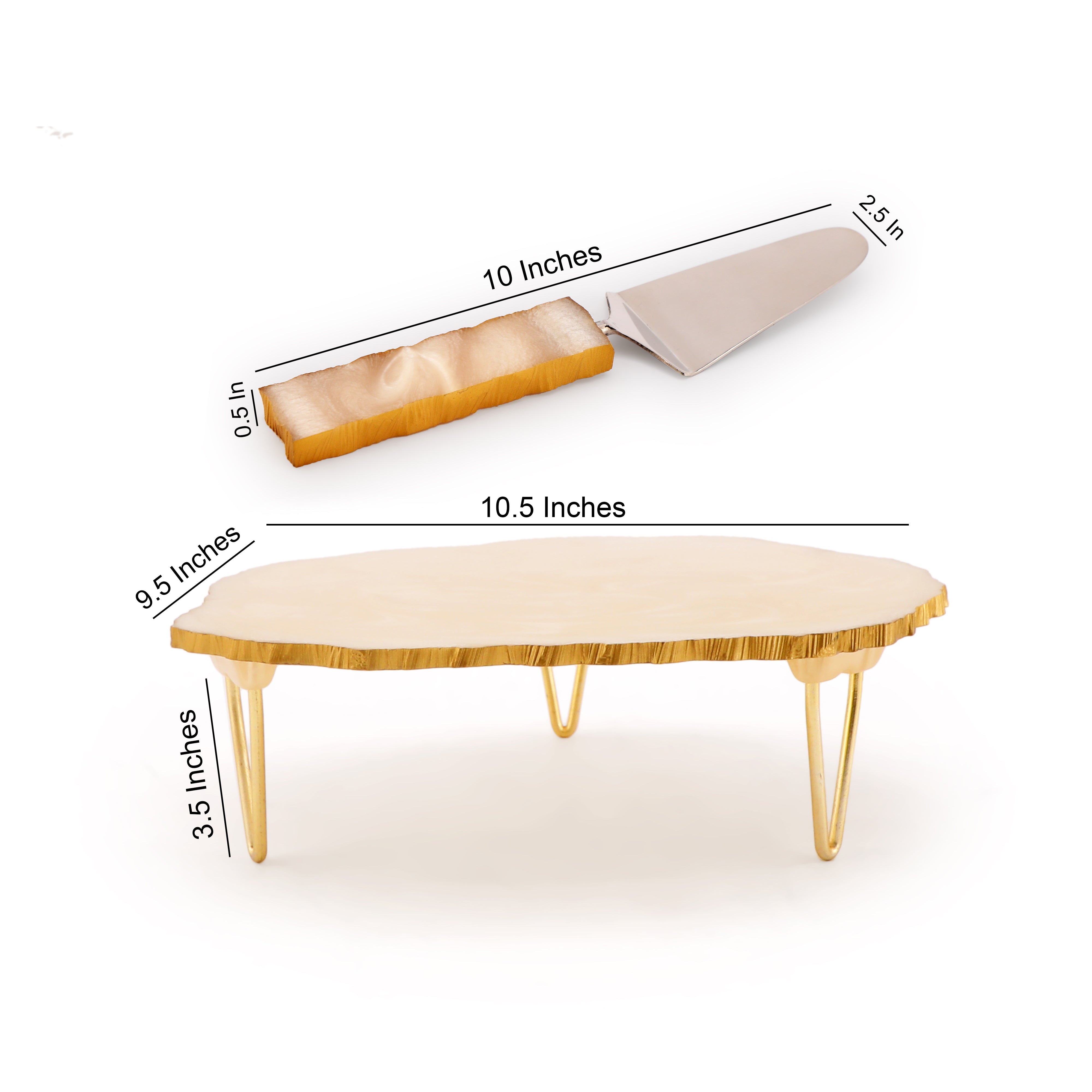 Cake Stand - White Resin