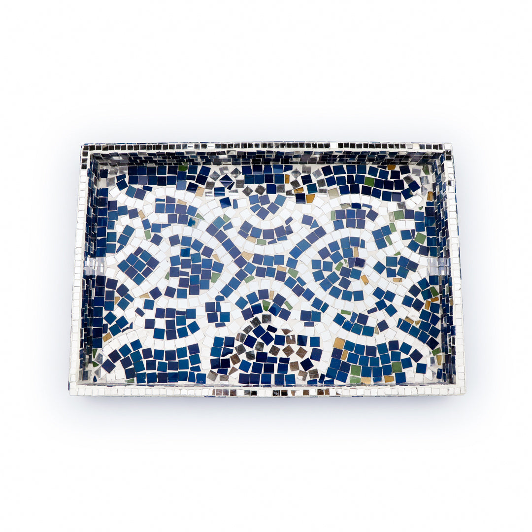 Tray - Blue Mosaic 2- The Home Co.