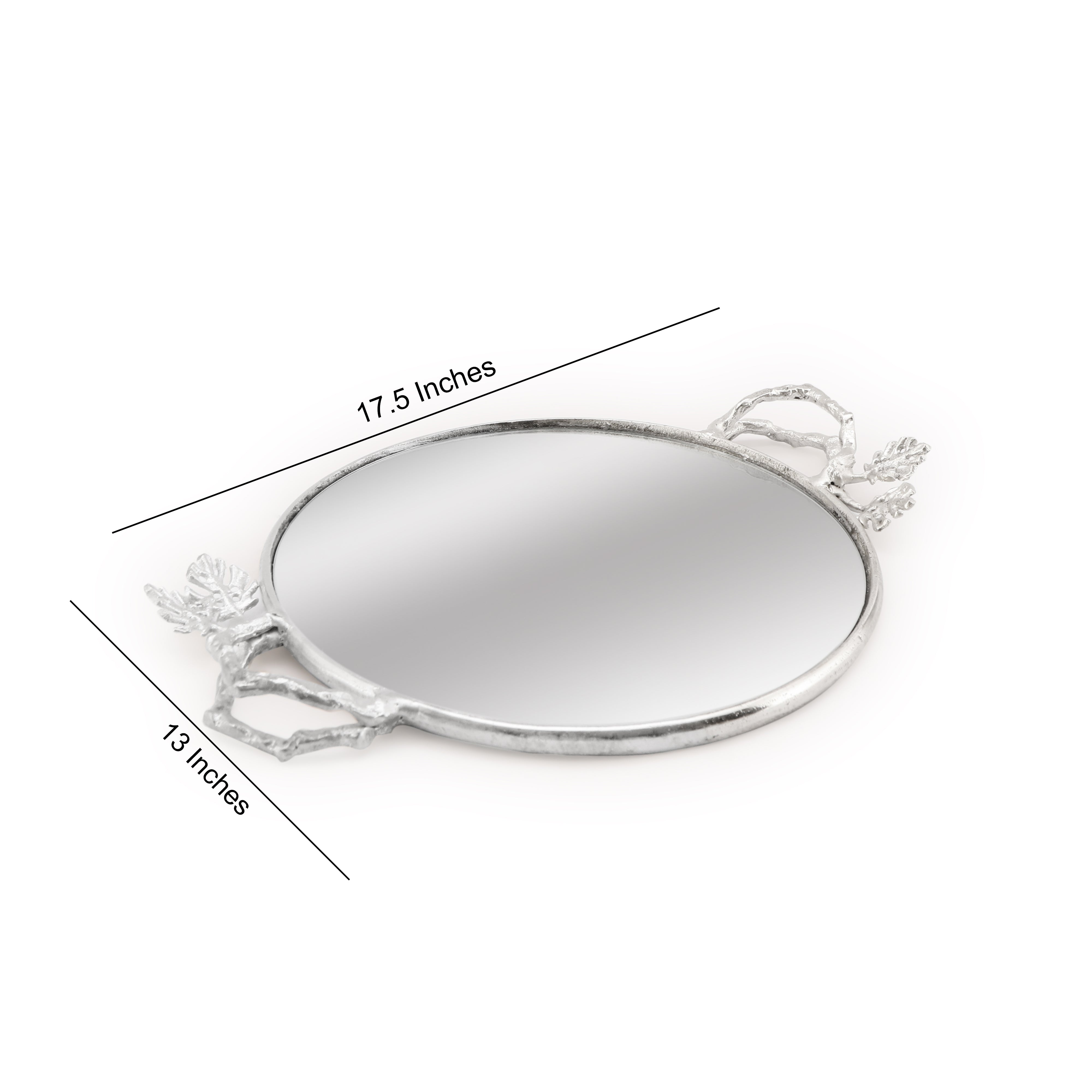 Mirror Tray - Silver Leaf