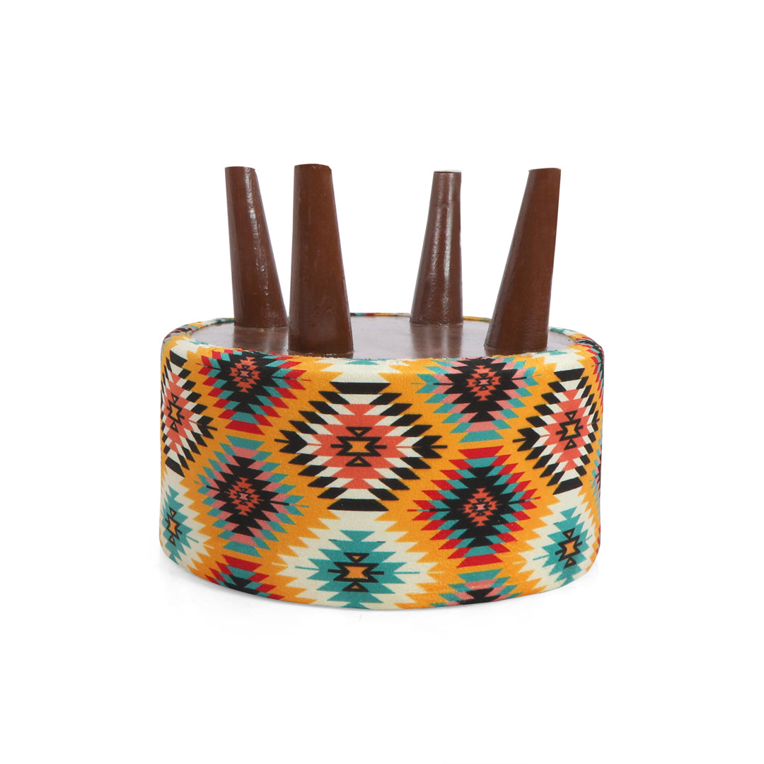 Pouffe Multicolour - Round Pouffe 6- The Home Co.