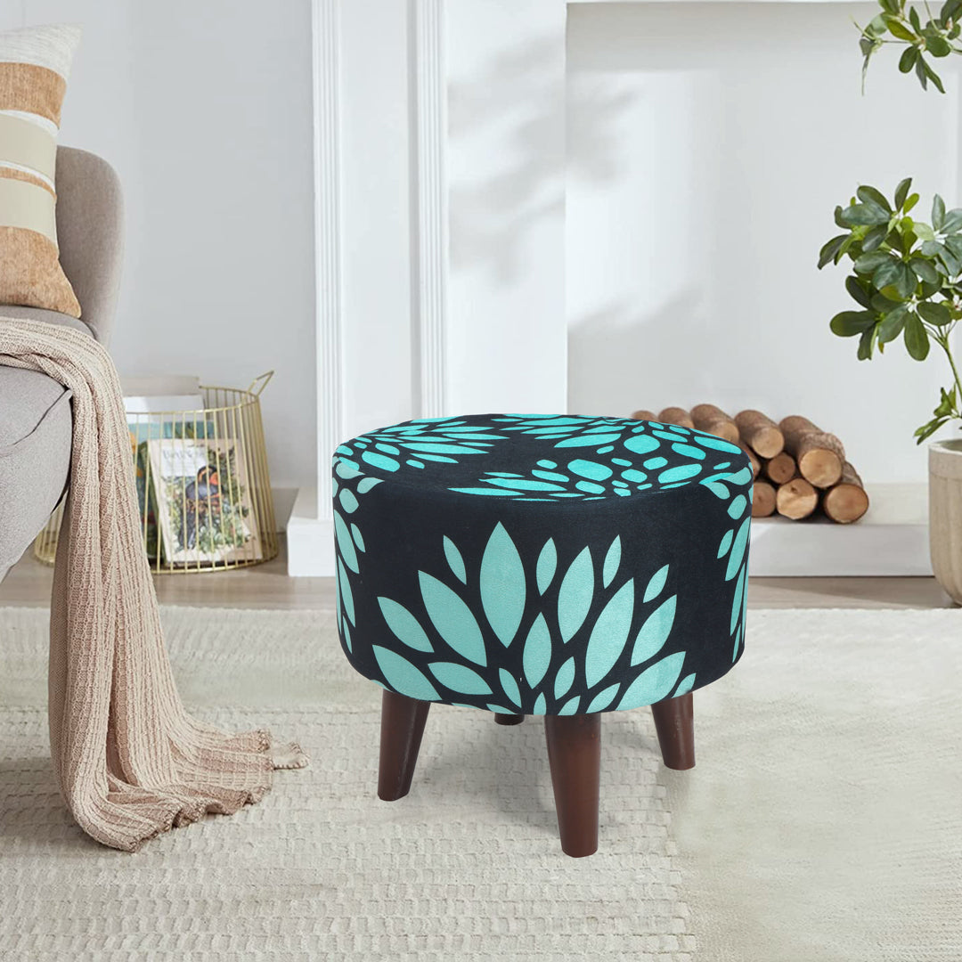 Pouffe Black Green - Pouffe Stool