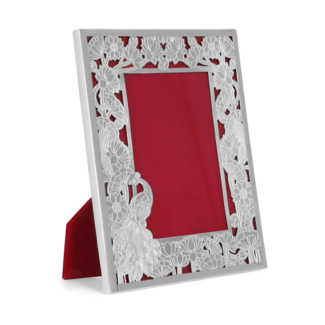 Silver Plated Photo Frame - Peacock Photo Frame 6- The Home Co.