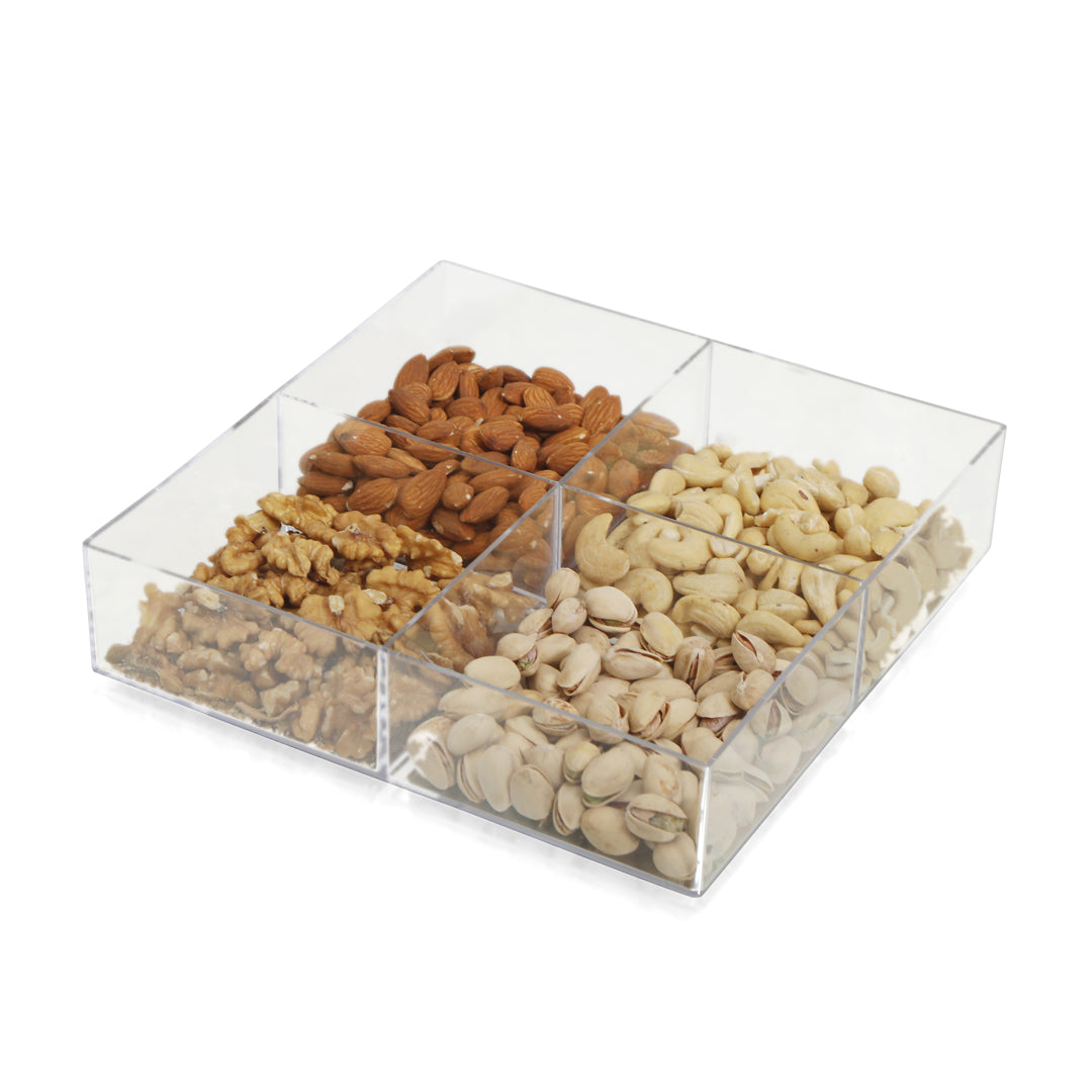 White Metal Box - Wooden Dry Fruit Box 4- The Home Co.