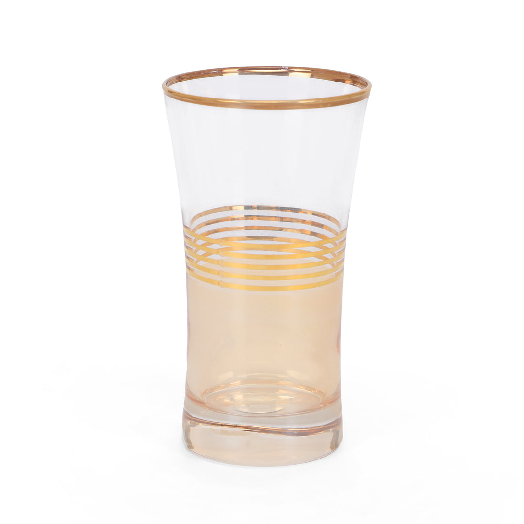 Water Glass Set - 5 Gold Lines Set Of 6