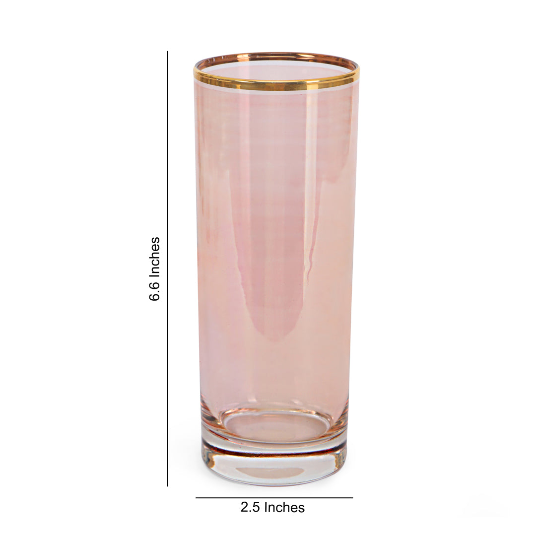 Water Glass Set - Blossom  Pink Set Of 6