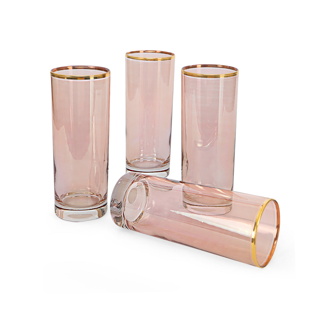 Water Glass Set - Blossom  Pink Set Of 6