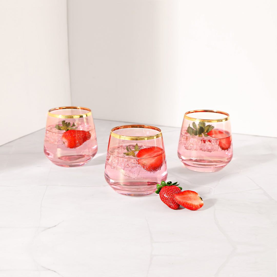 Glass Set - Blossom Pink - The Home Co.