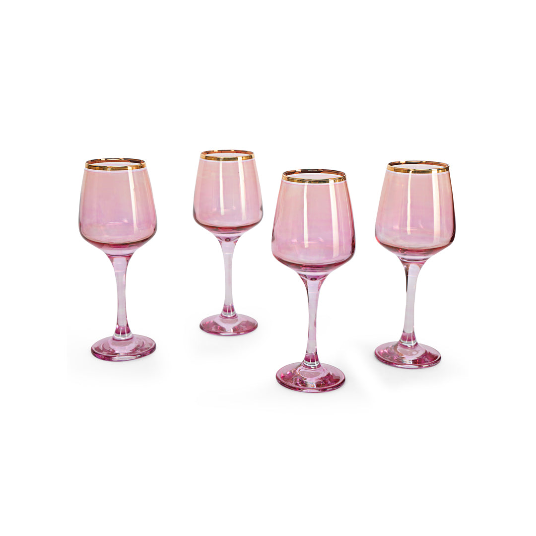 Wine Glass Set - Blossom Pink