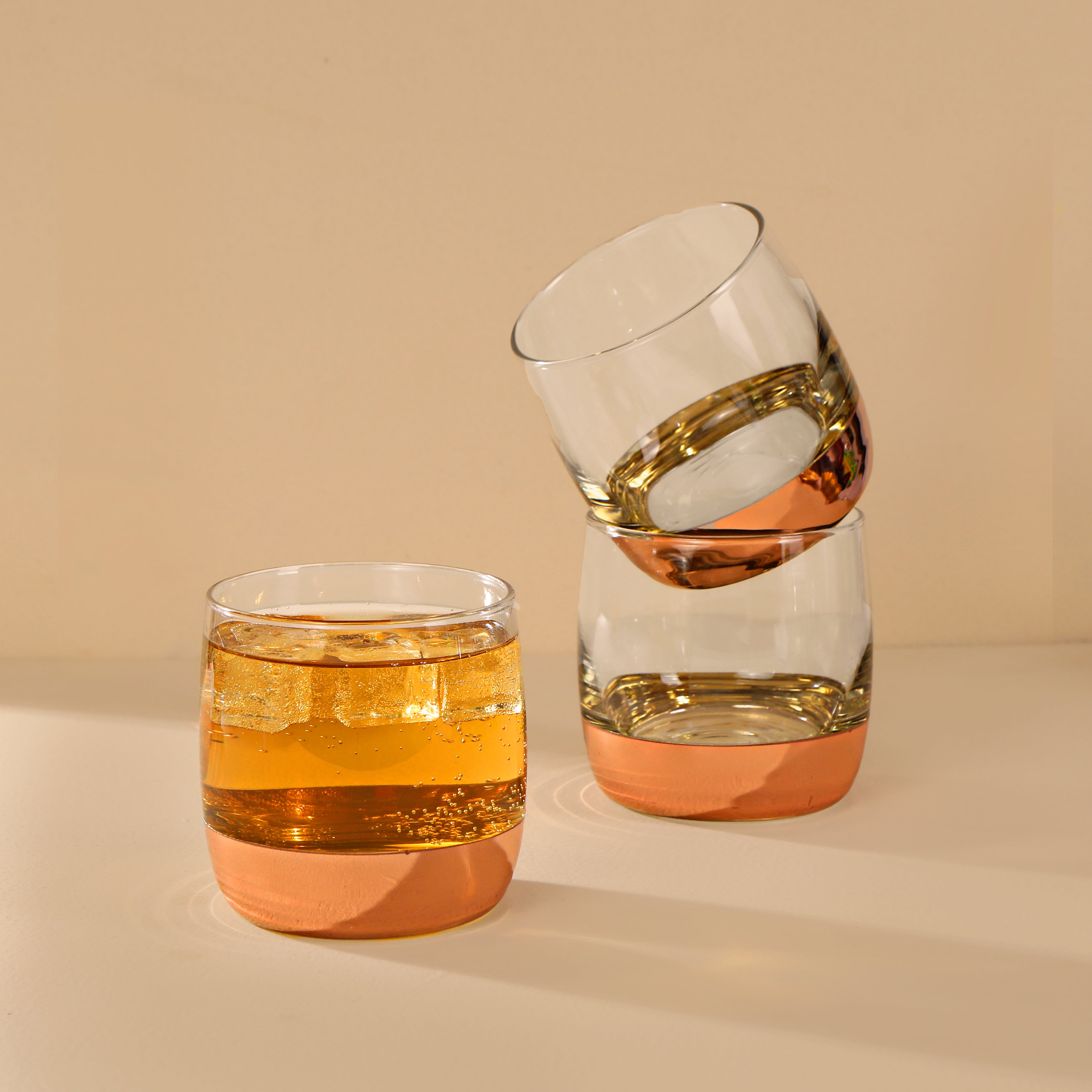 Glass Set - Gold Chrome