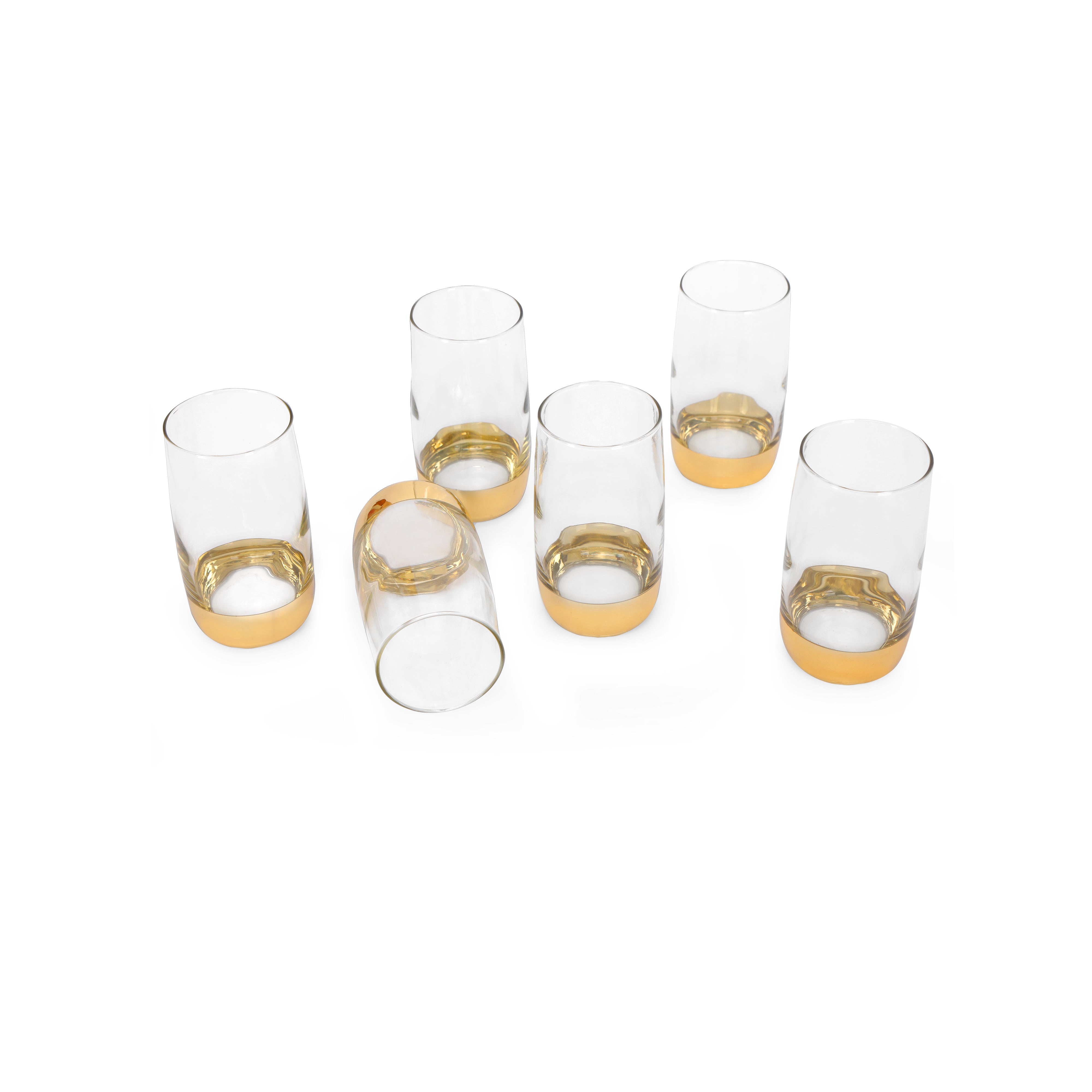 Water Glass Set - Gold Chrome Set Of 6