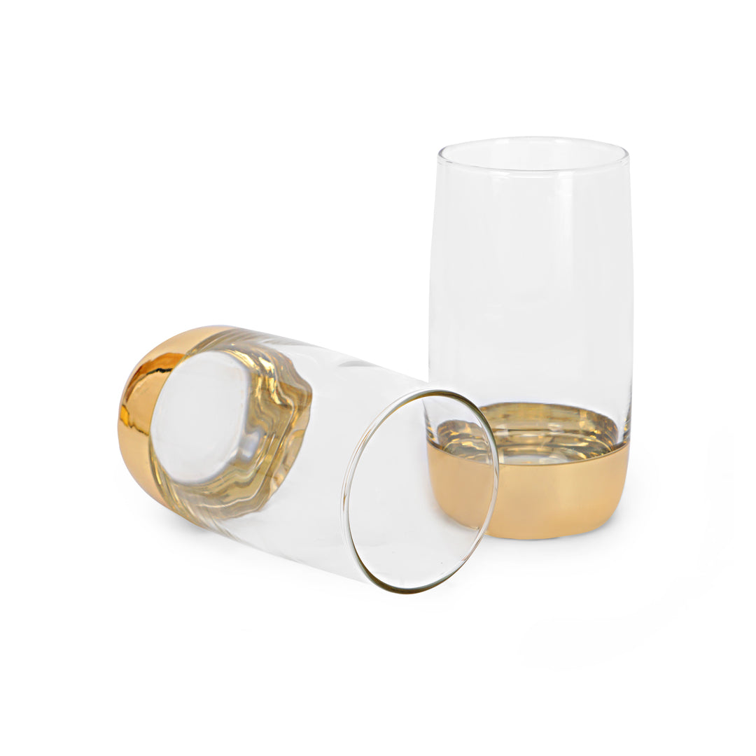 Water Glass Set - Gold Chrome Set Of 6