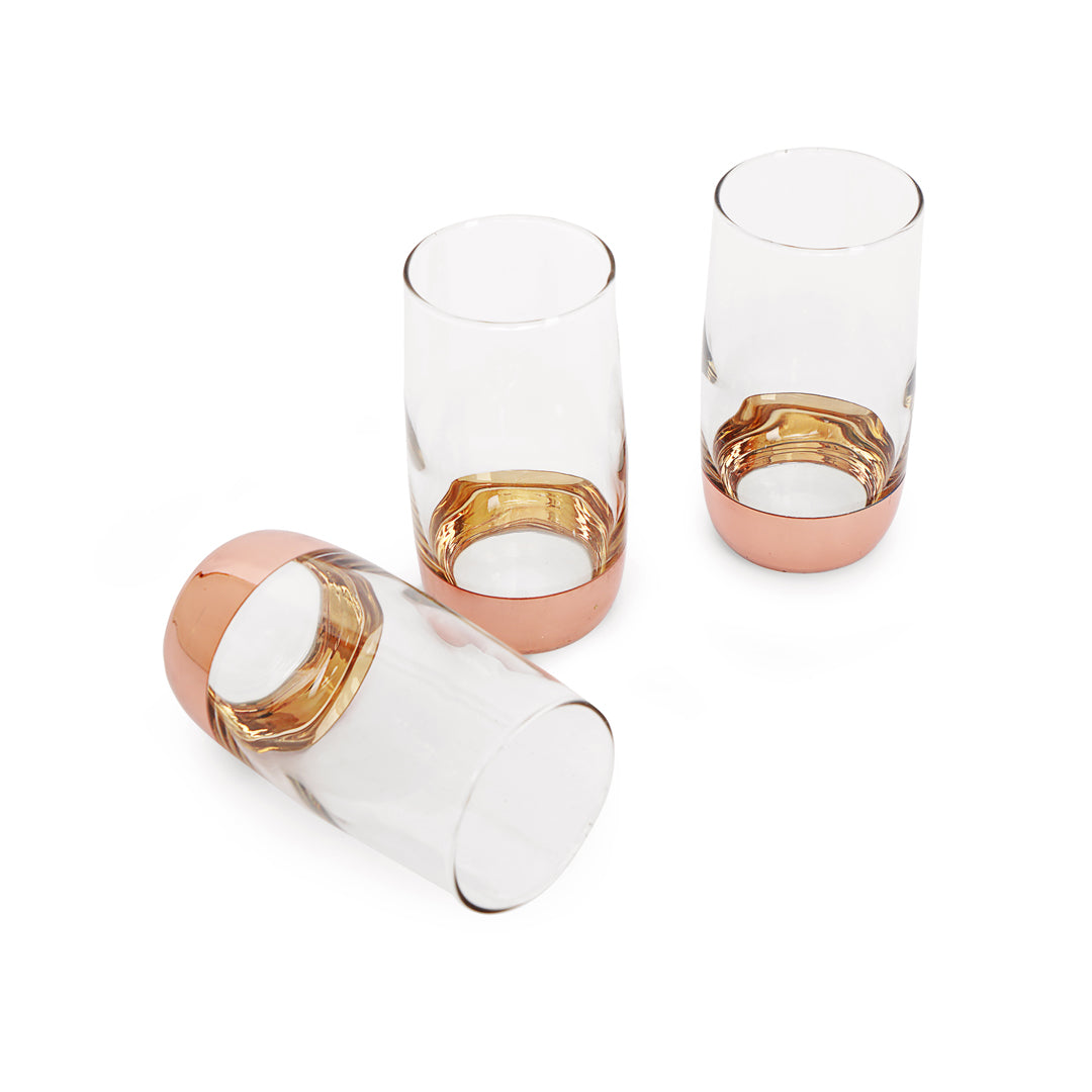 Water Glass Set - Copper Chrome Set Of 6