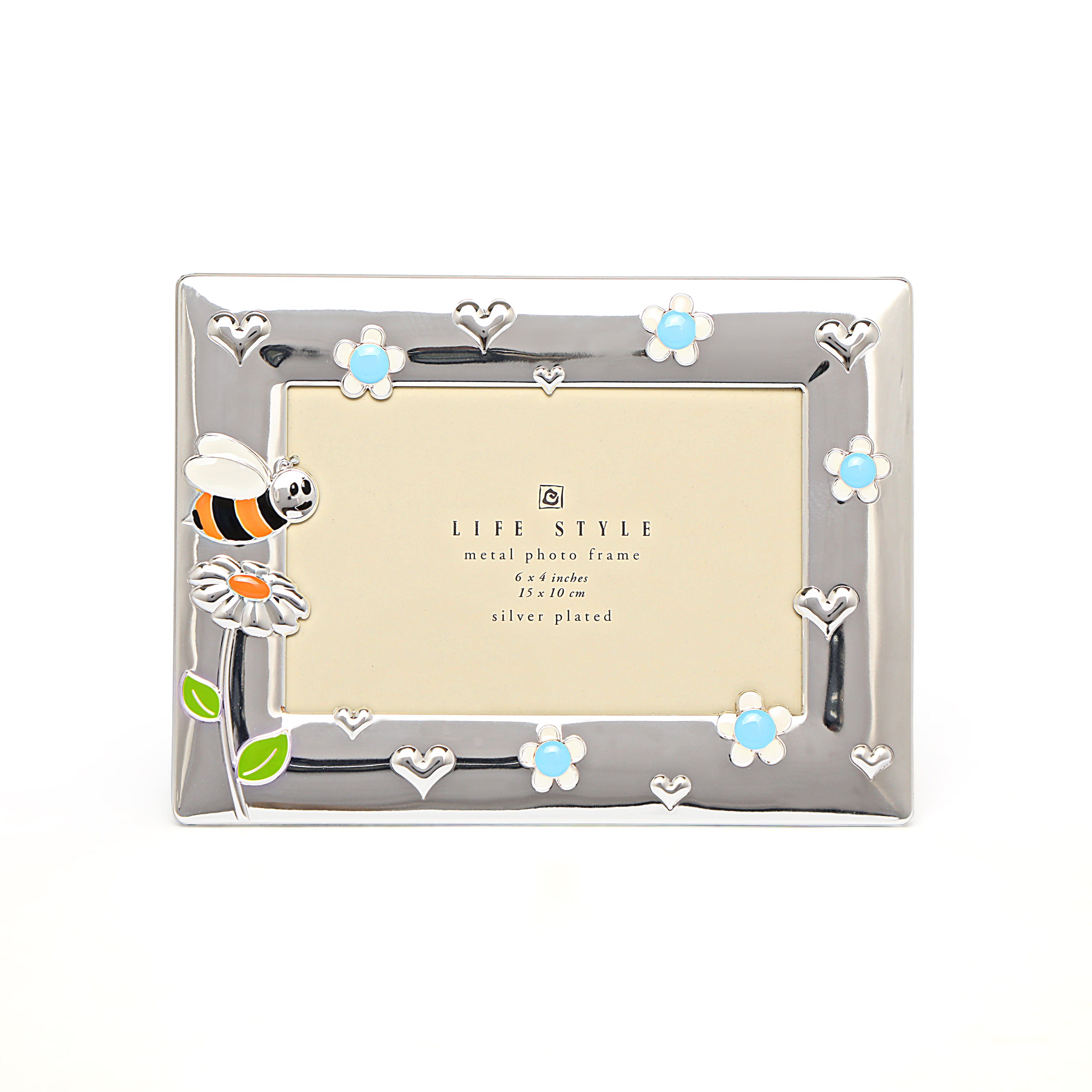 White Metal Photo Frame - Honey Bee Photo Frame