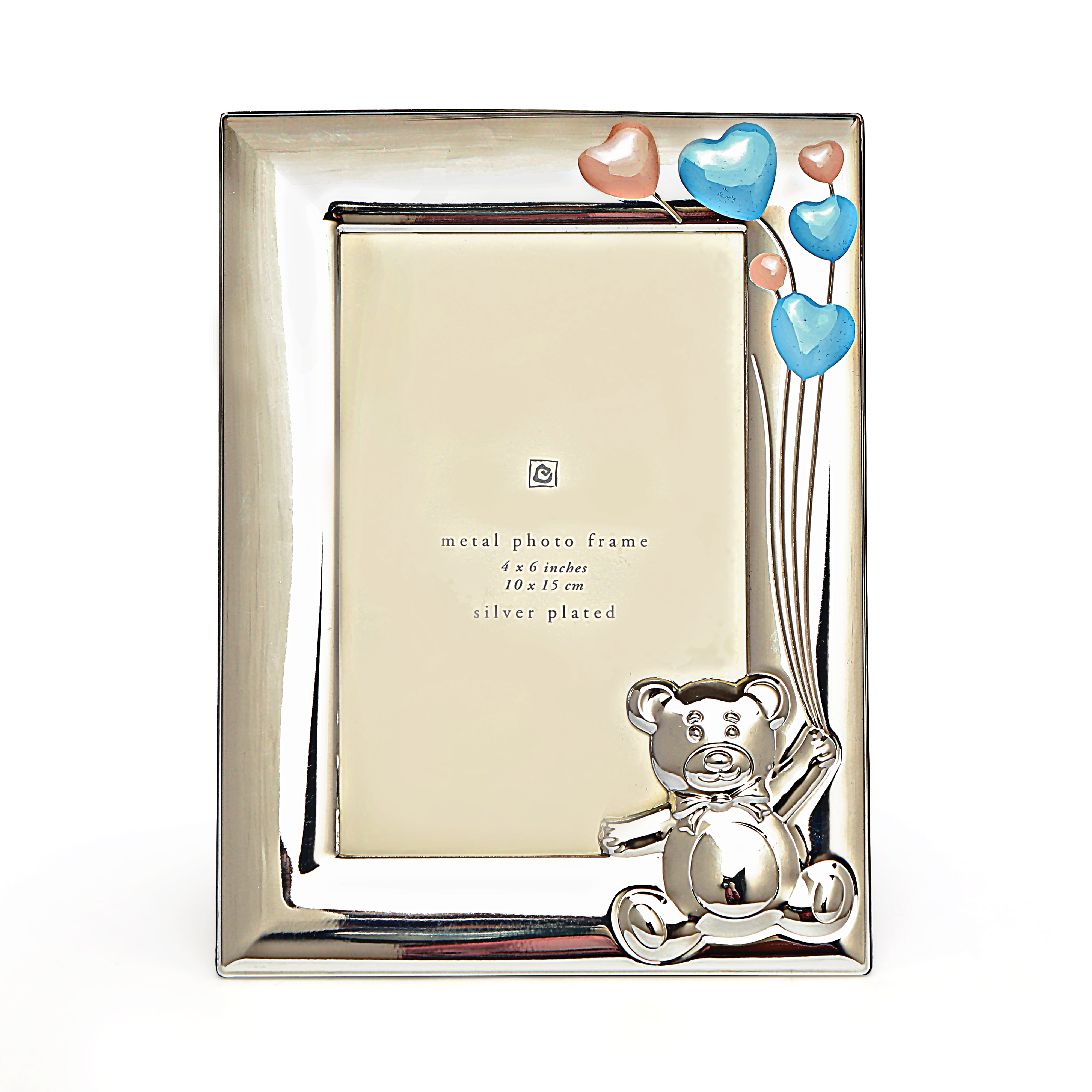 White Metal Photo Frame - Teddy Bear Photo Frame