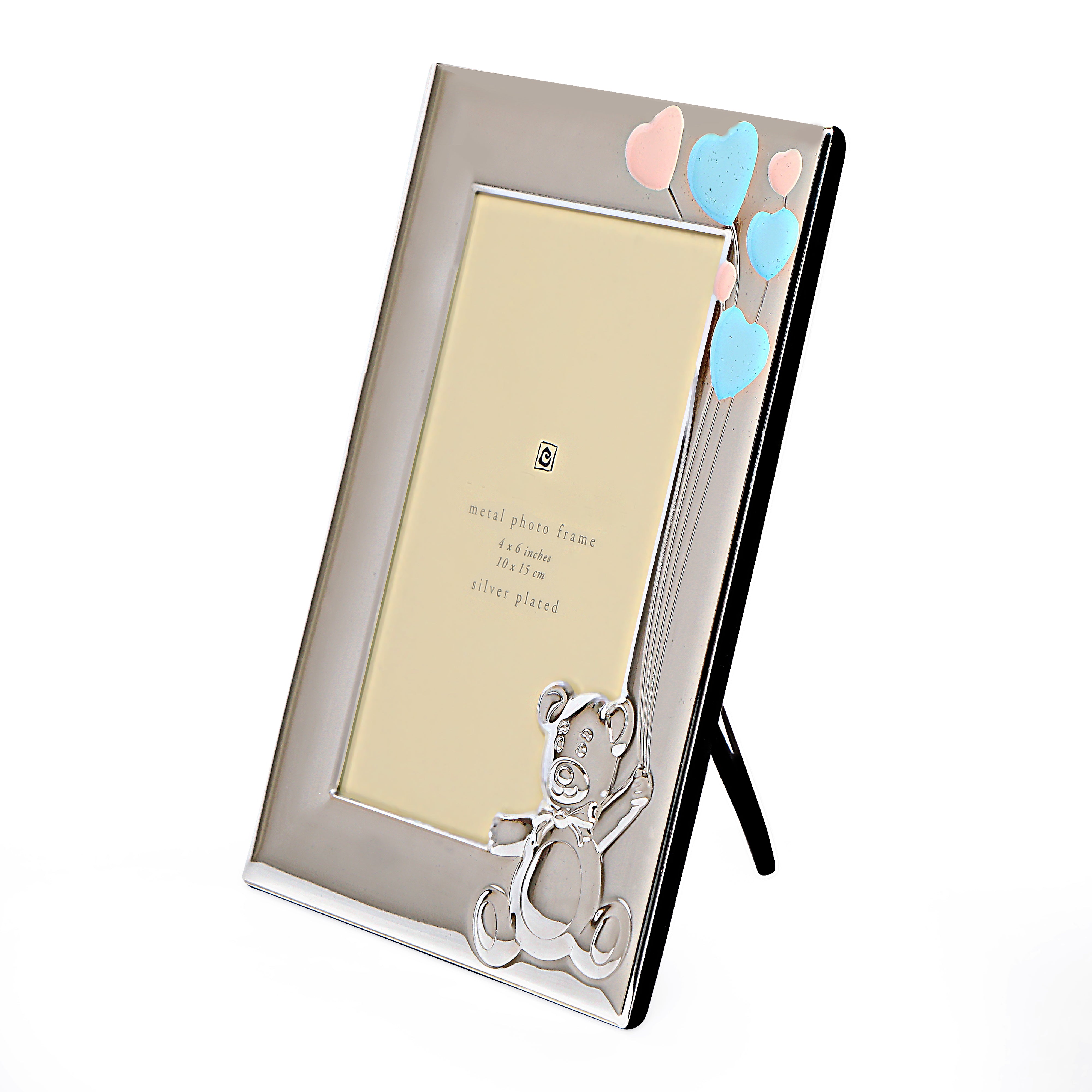 White Metal Photo Frame - Teddy Bear Photo Frame