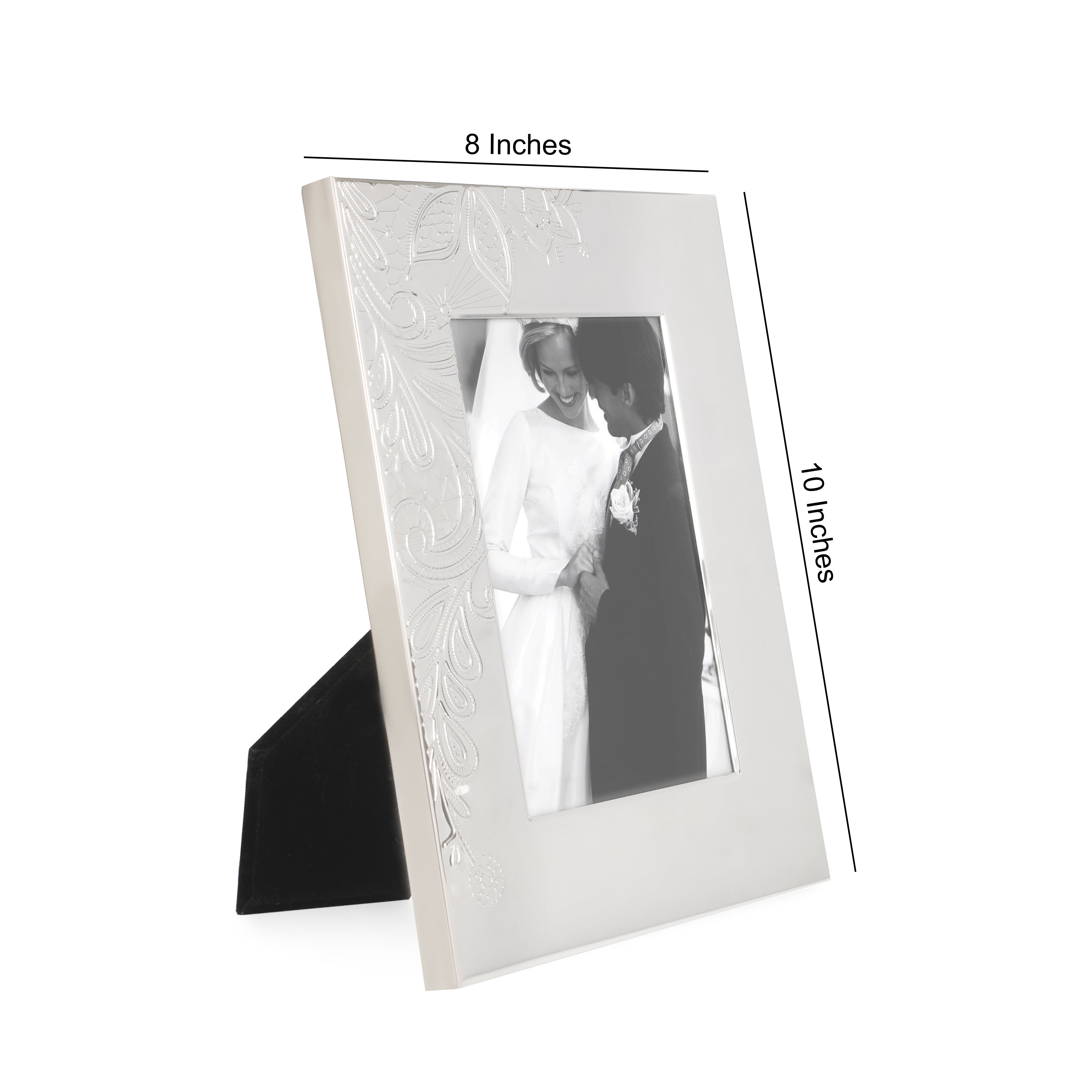 White Metal Photo Frame - Etched