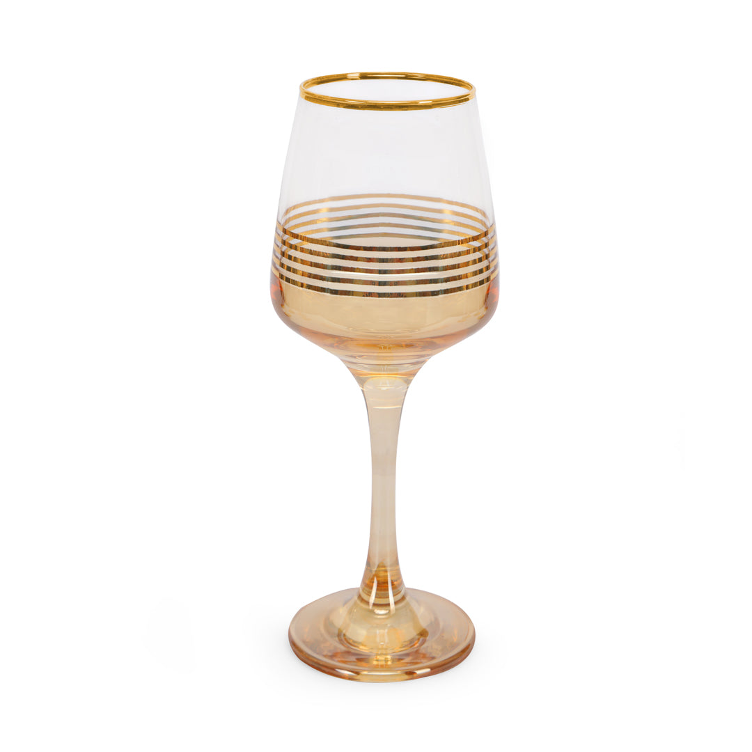 Wine Glass Set - 5 Gold Lines