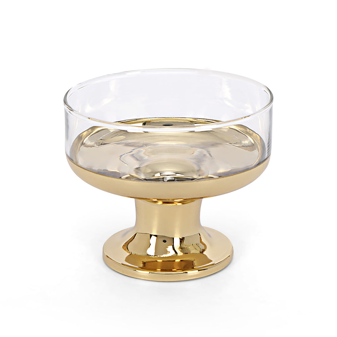 Glass Bowl Set - Gold Crome